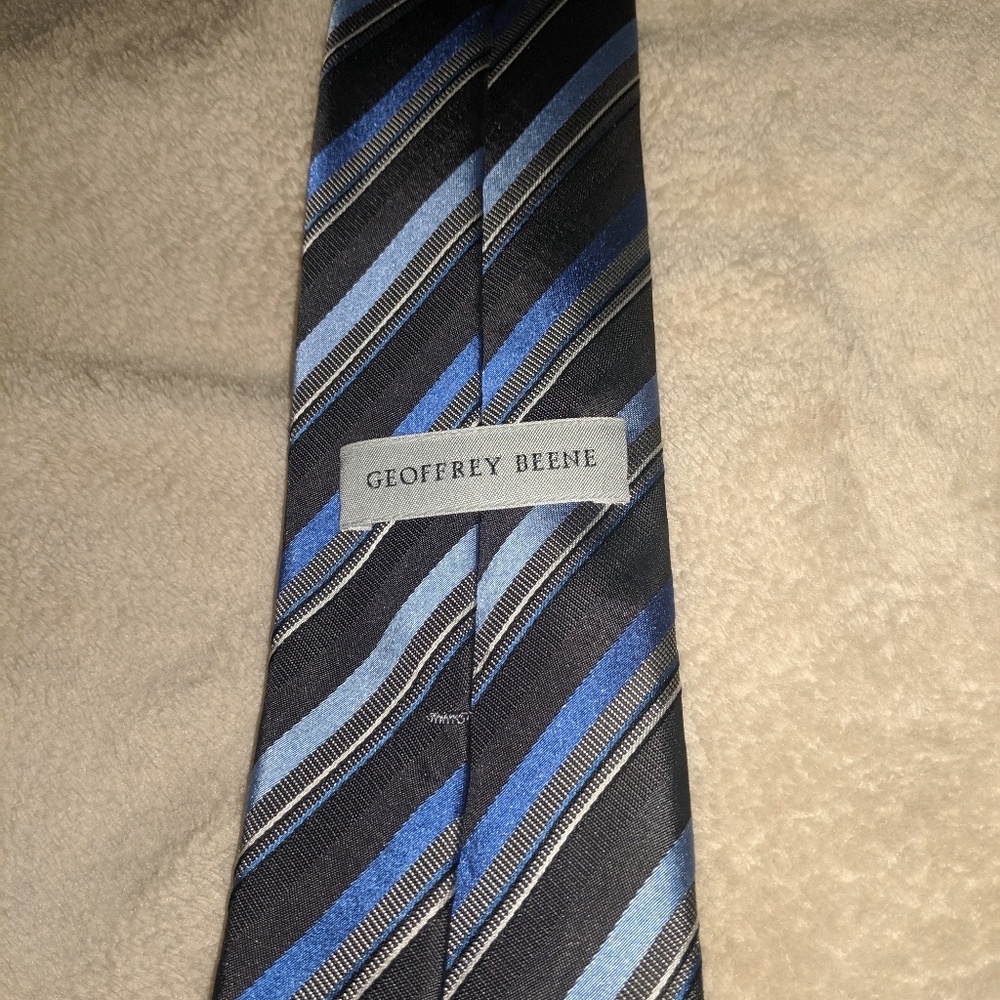 Blue striped tie